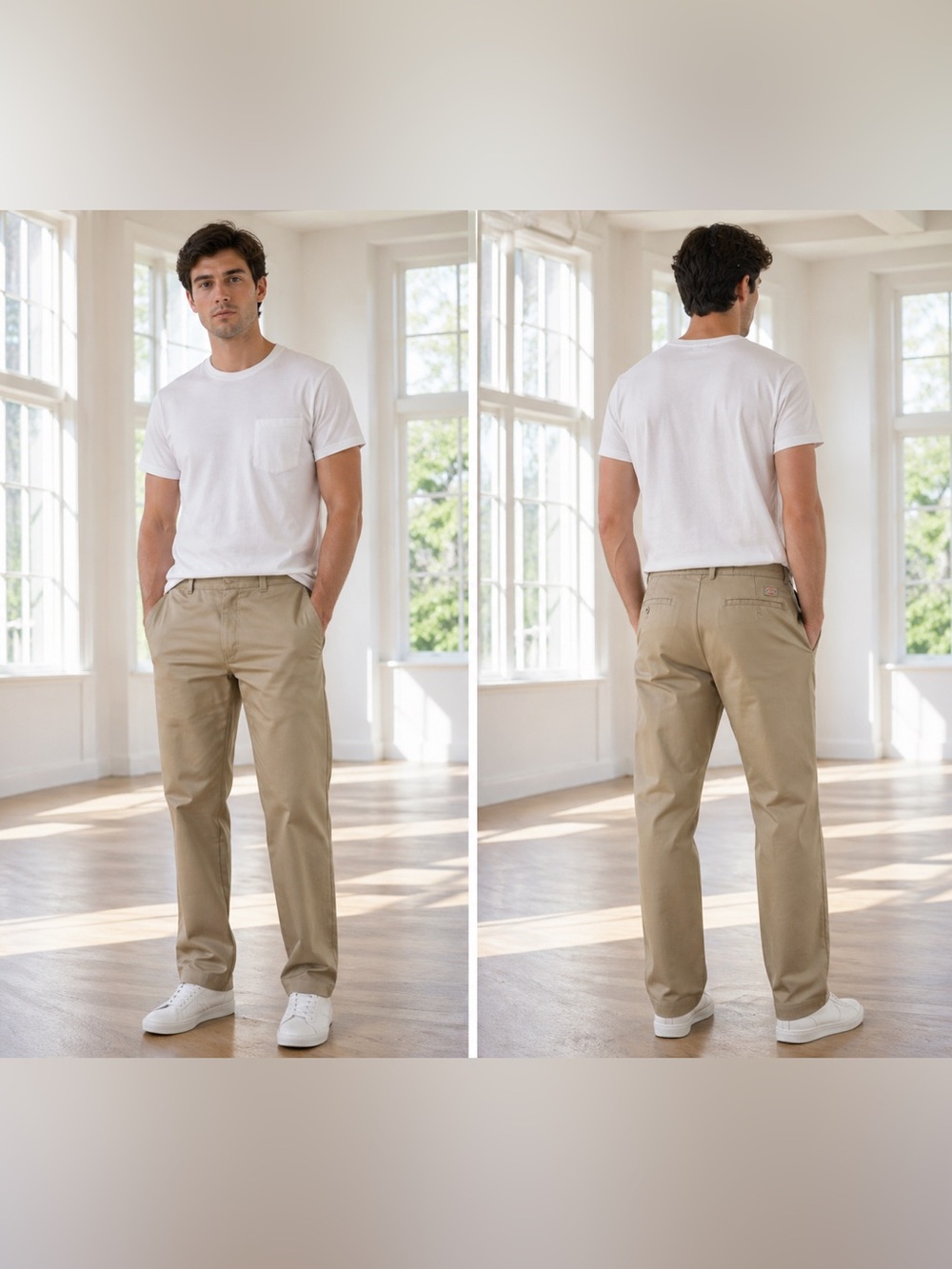 Dickies 874 Flex Men's Tan Straight-Leg Chinos EUC